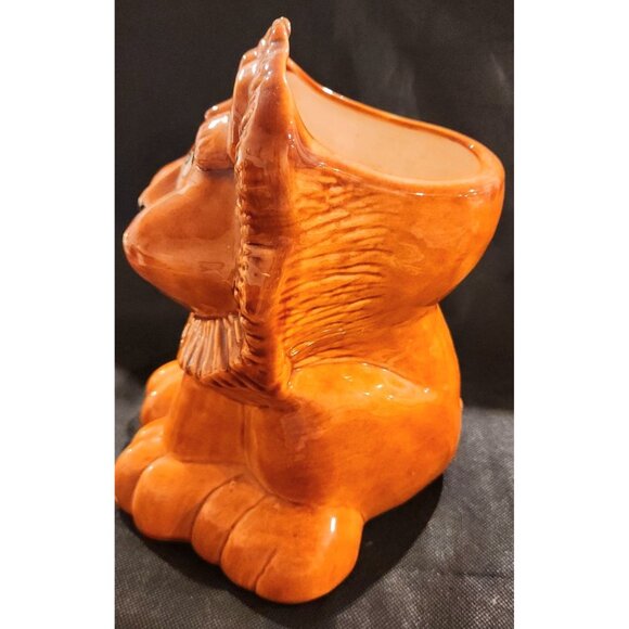 RARE Vintage Ceramic Lion Planter Vase Figurine 8" Kitsch Animal Eclectic - Picture 6 of 12